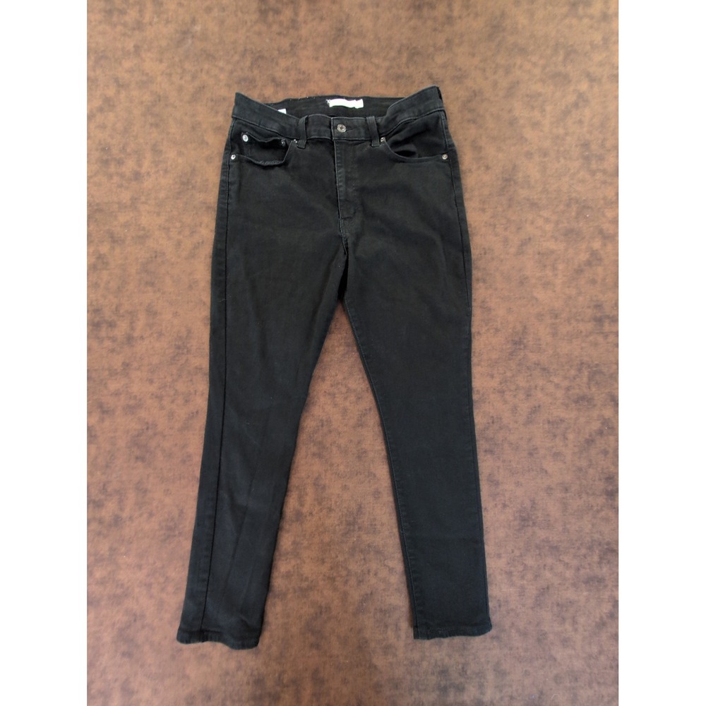 Levis 721 High Rise Skinny Jeans Black Stretch Denim 18882-0024 Womens 33 x 28